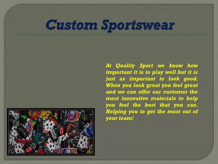 custom sportswear