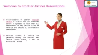 Frontier Airlines Phone Number  1-877-778-8341