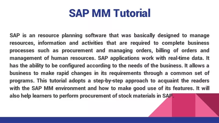 sap mm tutorial