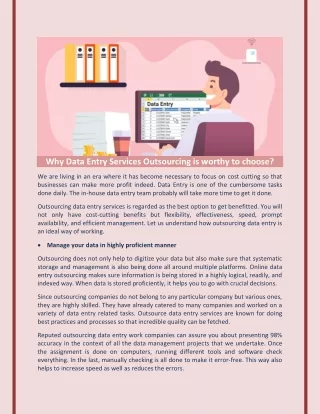 why data entry services outsourcing is worthy