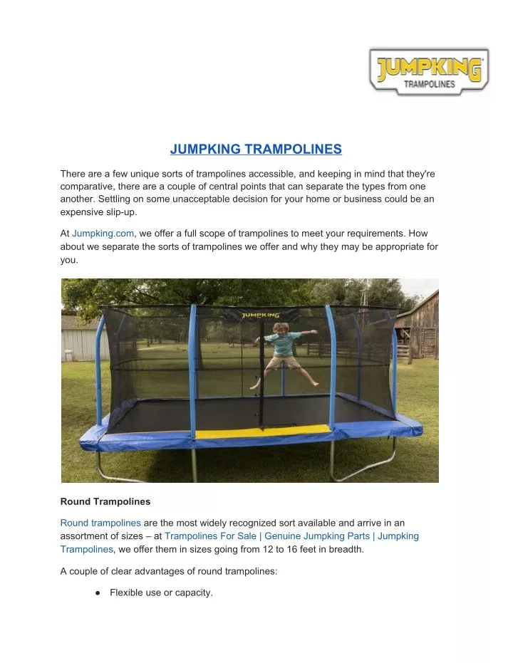 jumpking trampolines