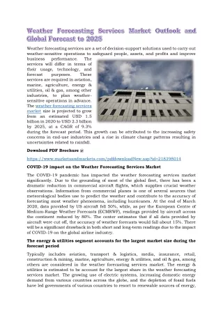 weather forecasting services