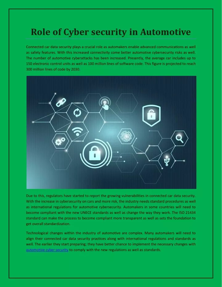 role of cyber security in automotive