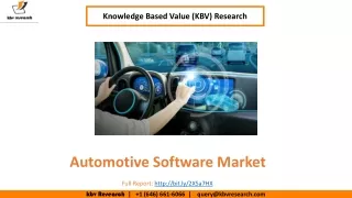 Automotive Software Market Size Worth $41.9 billion by 2026 - KBV Research