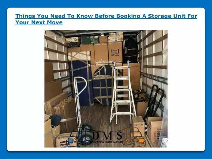 things you need to know before booking a storage