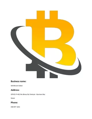 Sell Bitcoin Dubai