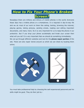how to fix your phone s broken screen nowadays