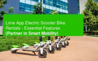 Escooter lime app essential features