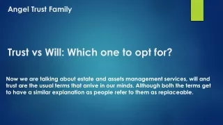 trust vs will which one to opt for
