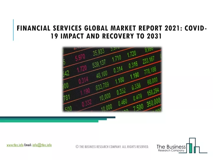 financial services global market report 2021