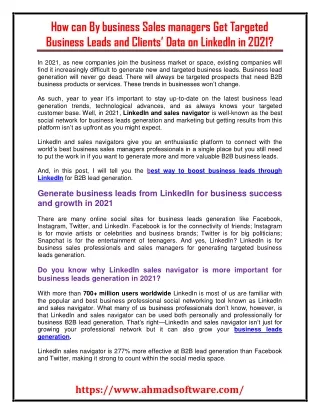 how can by business sales managers get targeted