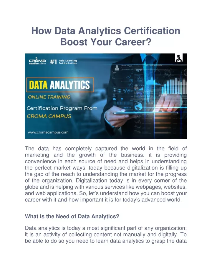 how data analytics certification boost your career