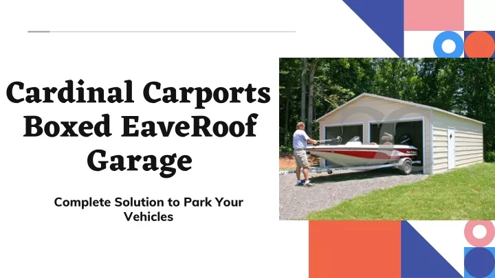 cardinal carports boxed eaveroof garage complete