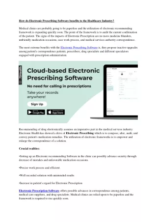 how do electronic prescribing software benefits
