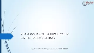 reasons to outsource your orthopaedic billing