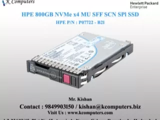 HPE 800GB NVMe x4 MU SFF SCN SPl SSD