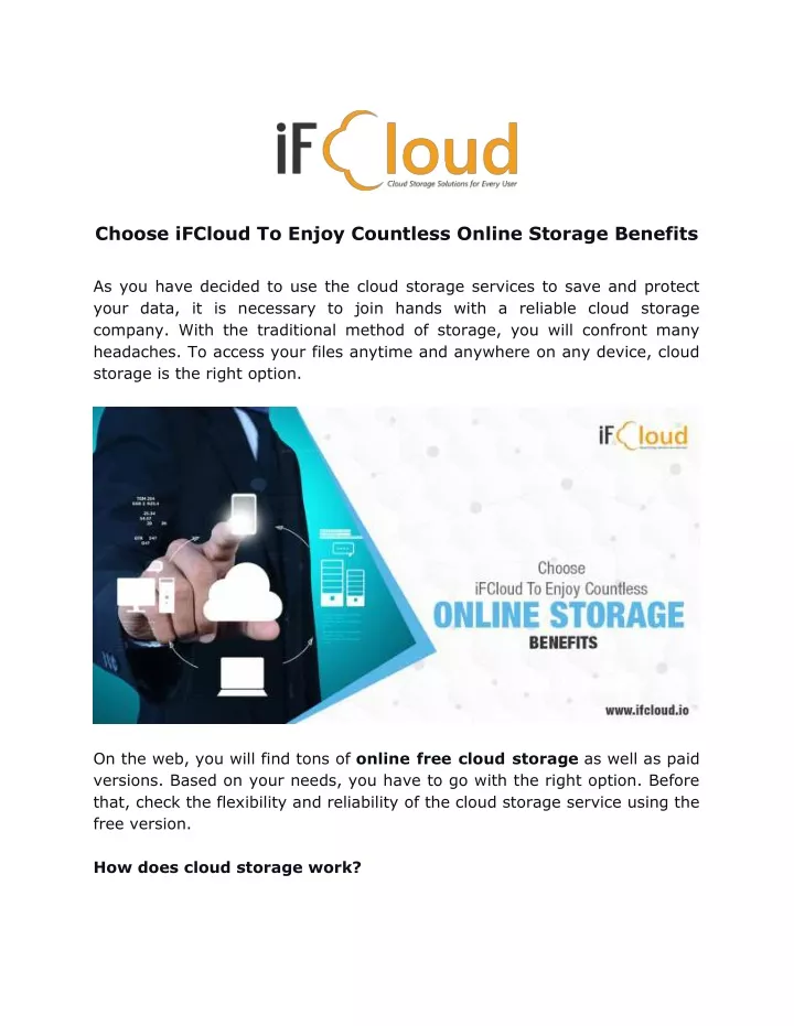 choose ifcloud to enjoy countless online storage