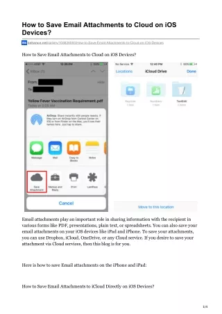 how to save email attachments to cloud