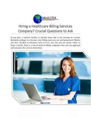 Hiring a Healthcare Billing Services Company? Crucial Questions to Ask