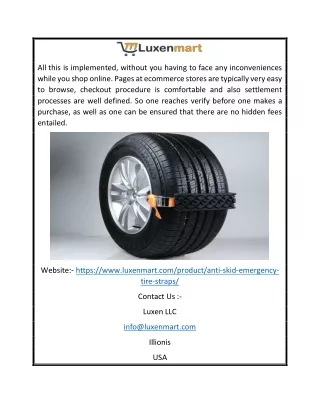 Anti Skid Tire Straps | Luxenmart.com