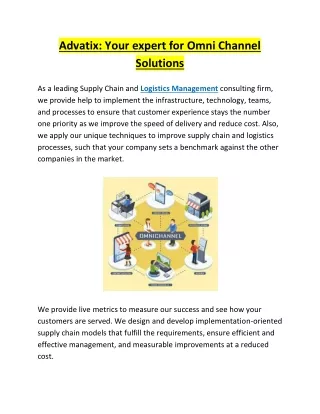 advatix your expert for omni channel solutions