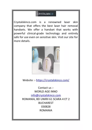 Laser Skin Company | Crystalskinco.com