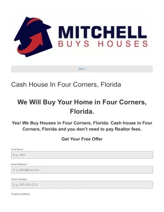 Cash house in largo Florida
