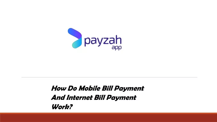 how do mobile bill payment and internet bill