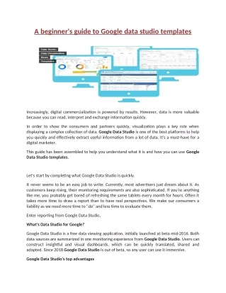 a beginner s guide to google data studio templates
