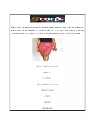 Meilleure boutique en ligne au Cameroun | Ecorp-market.com