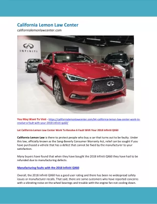 california lemon law center