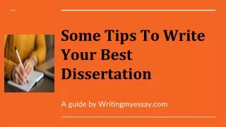 How to Write Best Dissertation