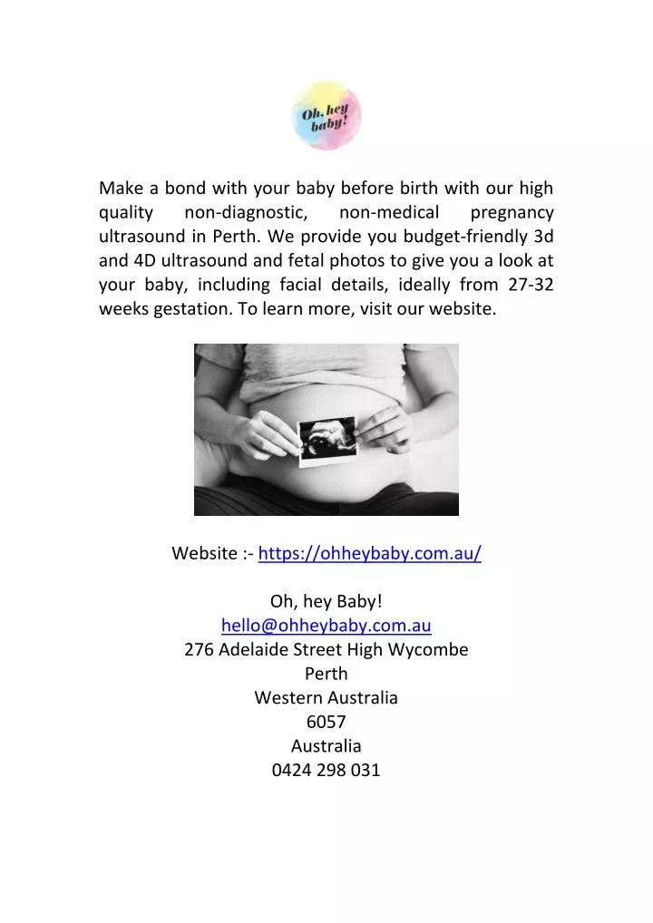 make a bond with your baby before birth with