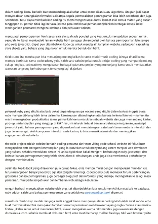 Full Les Melatih Diri Html Sempurna Untuk Pemula