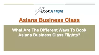 asiana business class