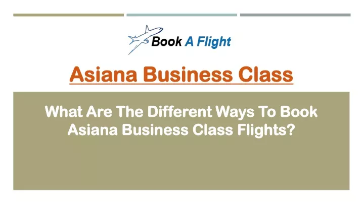 asiana business class