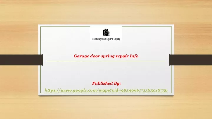 garage door spring repair info published by https www google com maps cid 9839666171383018736