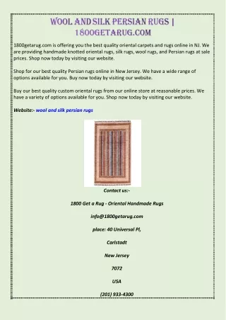 1800getarug com is offering you the best quality