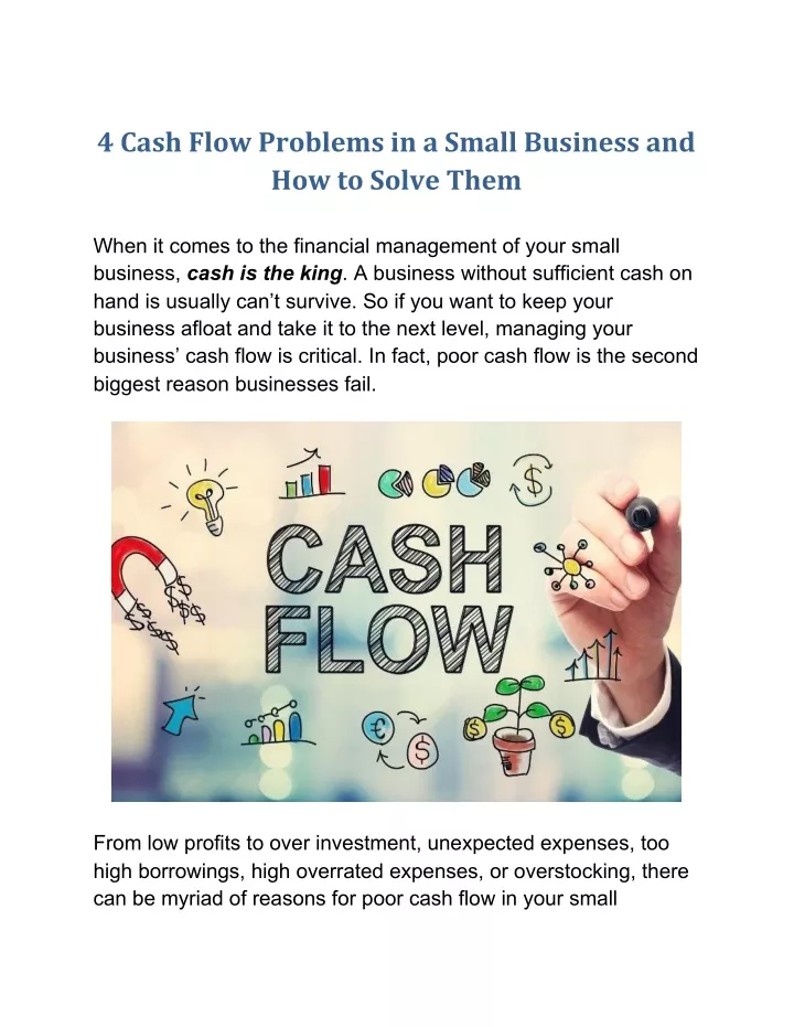 4 cash flow problems in a small business