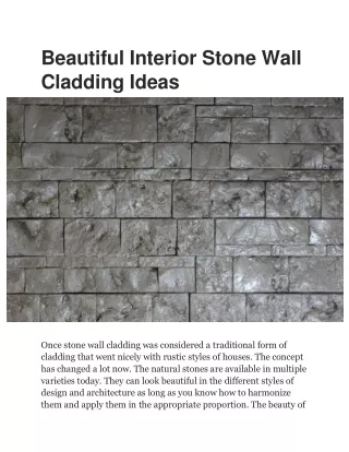 beautiful interior stone wall cladding ideas