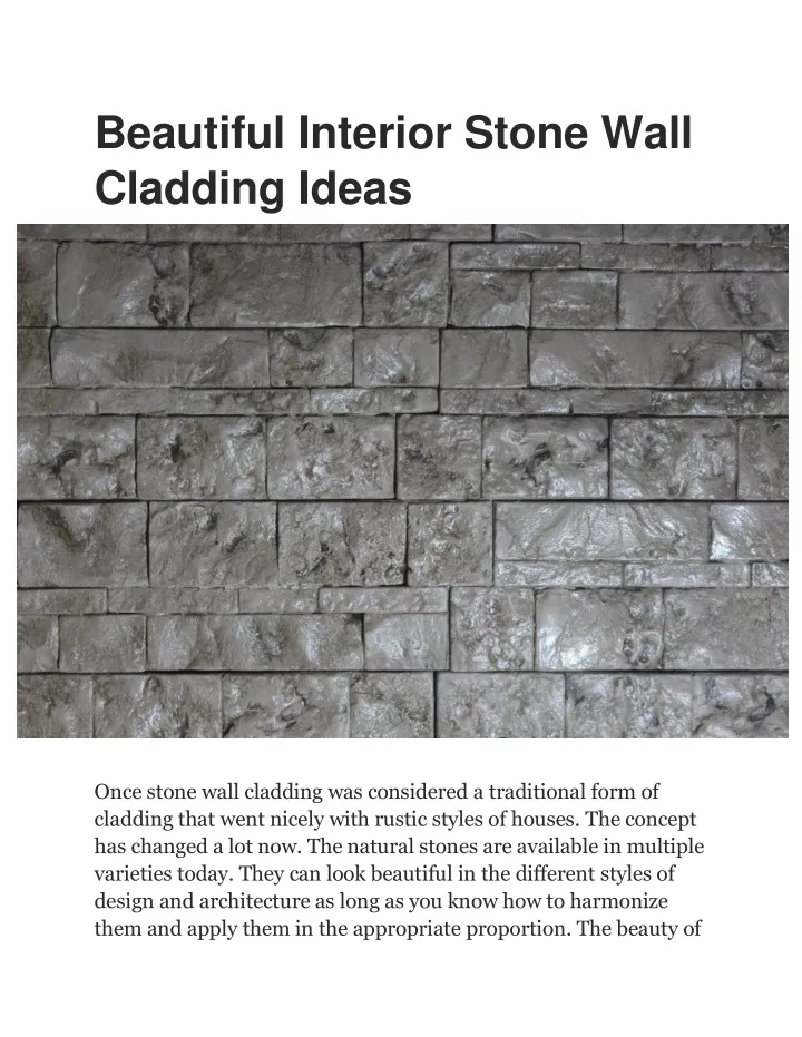 beautiful interior stone wall cladding ideas