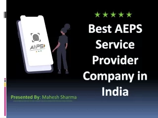 Best AEPS Service Provider Company in India