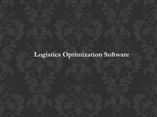 Logistics Optimization Software