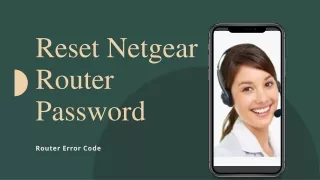 reset netgear router password
