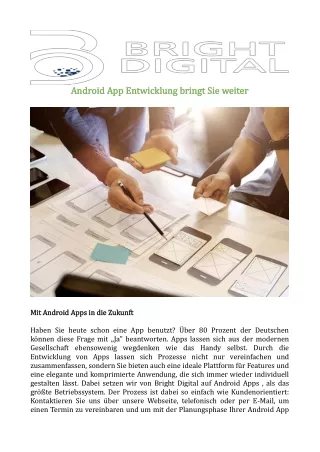 android app entwicklung bringt sie weiter android