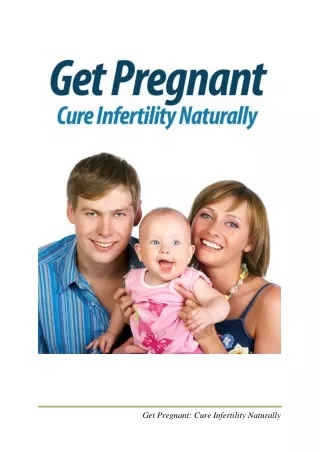 Get Pregnant Cure infertility Naturally