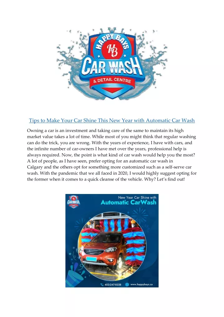 tips to make your car shine this new year with