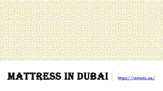 mattress in dubai