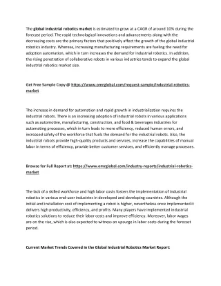 the global industrial robotics market