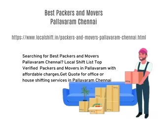 Best Packers and Movers Pallavaram Chennai